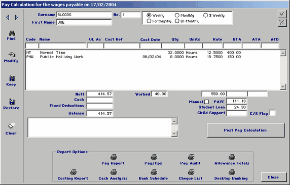 pay calculation public  work